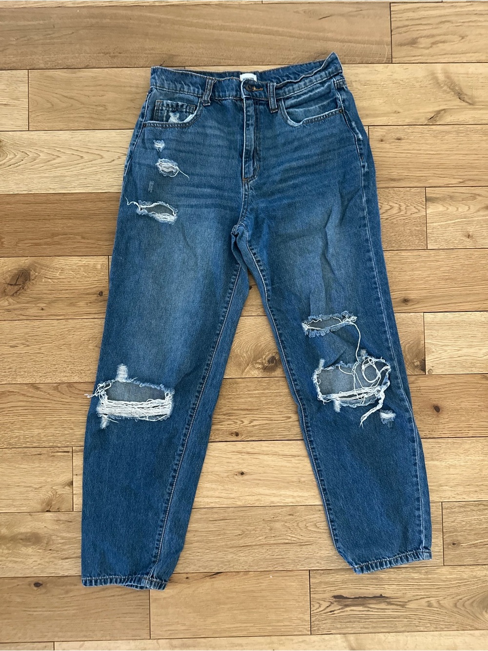 Sneak Peek High-Rise Distressed Boyfriend Jeans